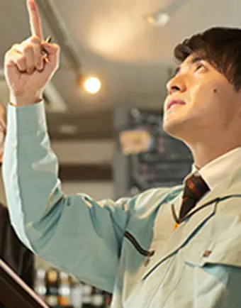 施行箇所をお客様と一緒に確認