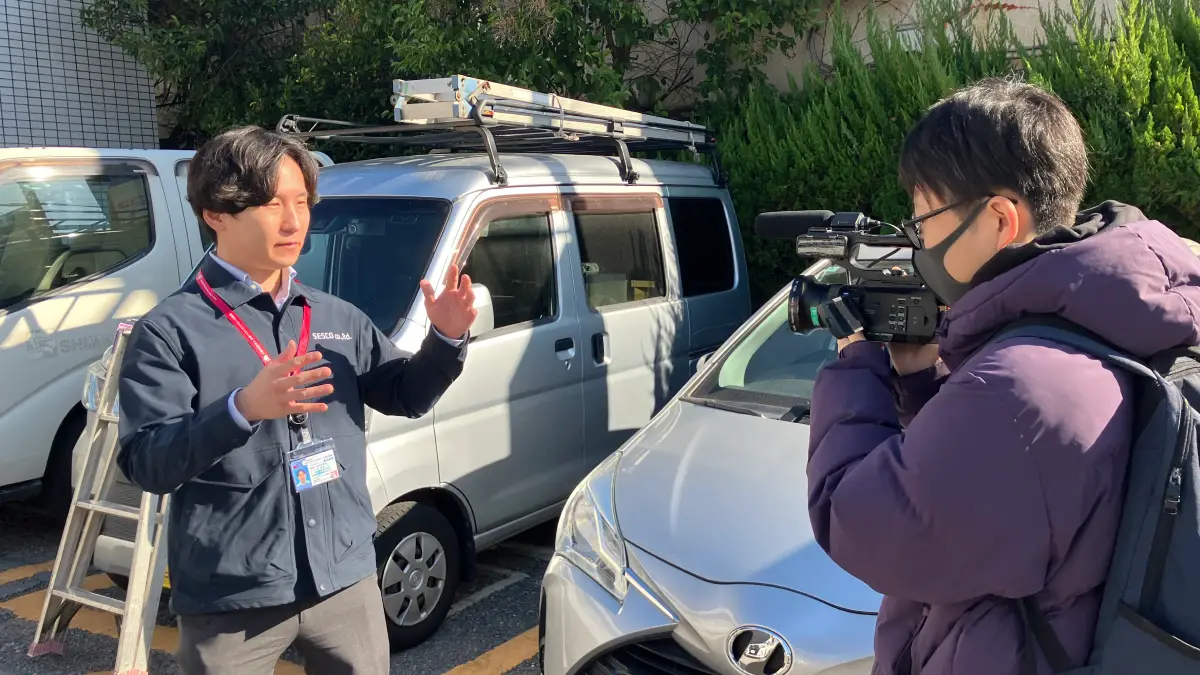 Live News イット! 取材風景