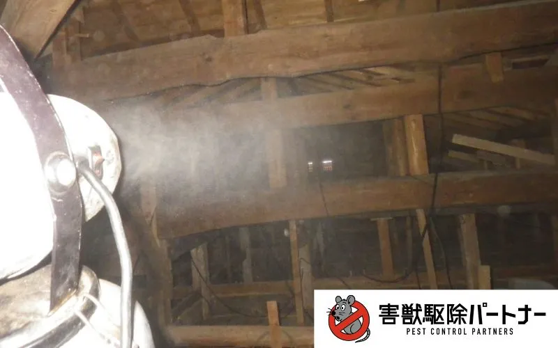 殺虫消毒の様子